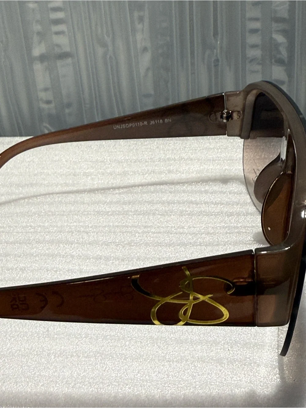 NWT Jessica Simpson J6118 Oversized Shield Sunglasses Brown Gradient
